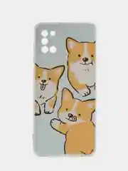 Светло-оранжевый чехол на Samsung Galaxy A31 / Самсунг А 31 прозрачный, с рисунком, защита камеры