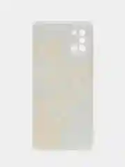 Светло-оранжевый чехол на Samsung Galaxy A31 / Самсунг А 31 прозрачный, с рисунком, защита камеры