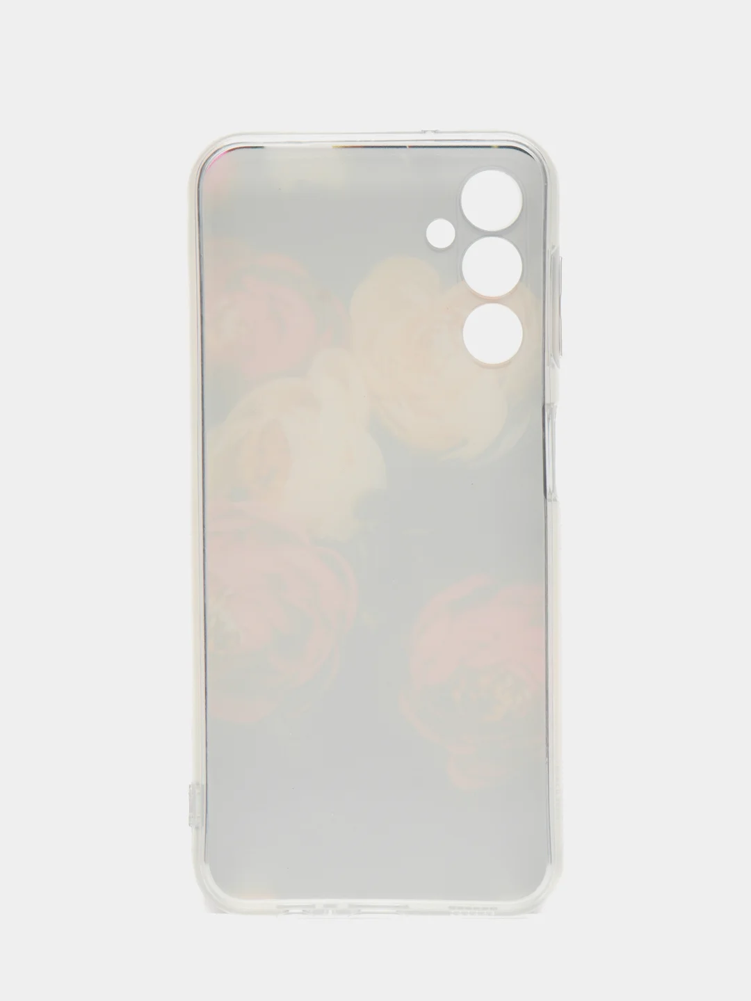 Кораллово-розовый чехол на Samsung Galaxy A14 4G / Галакси A14 4G прозрачный, с рисунком, защита камеры