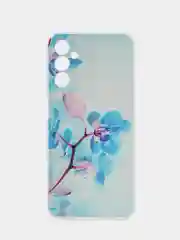 Лазурный чехол на Samsung Galaxy A14 4G / Галакси A14 4G прозрачный, с рисунком, защита камеры