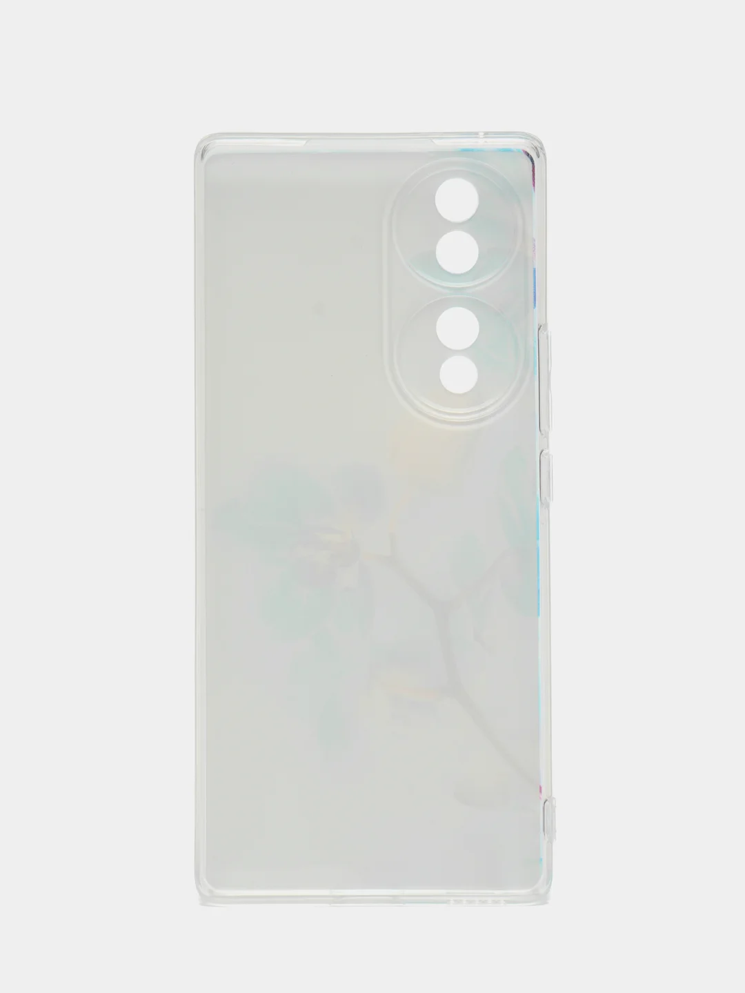 Лазурный силиконовый чехол на Honor 70 / Хонор 70 прозрачный, с рисунком, защита камеры