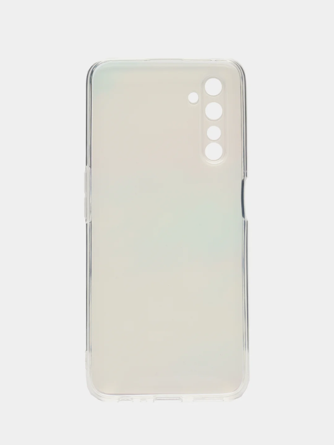 Пудровый силиконовый чехол на Realme 6 Pro / Реалми 6 Про прозрачный, с рисунком, защита камеры