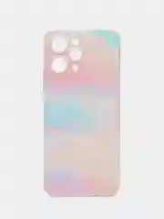 Пудровый силиконовый чехол на Xiaomi Redmi 12 / Редми 12 прозрачный, с рисунком, защита камеры