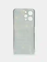Серый силиконовый чехол на Xiaomi Redmi 12 / Редми 12 прозрачный, с рисунком, защита камеры