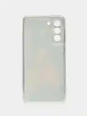 Коричневый чехол на Samsung Galaxy S21 FE 5G / Самсунг S21 FE прозрачный, с рисунком, защита камеры