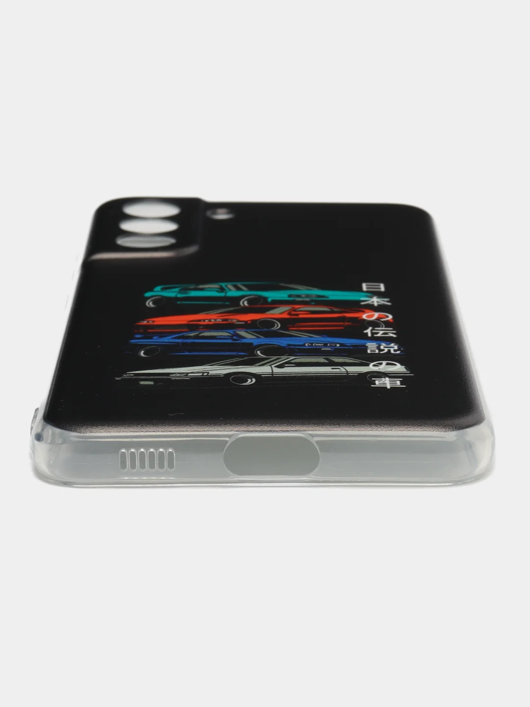 Хром чехол на Samsung Galaxy S21 FE 5G / Самсунг S21 FE прозрачный, с рисунком, защита камеры