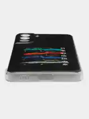 Хром чехол на Samsung Galaxy S21 FE 5G / Самсунг S21 FE прозрачный, с рисунком, защита камеры