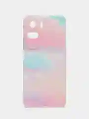 Пудровый силиконовый чехол на Honor 90 Lite / Хонор 90 Лайт прозрачный, с рисунком, защита камеры