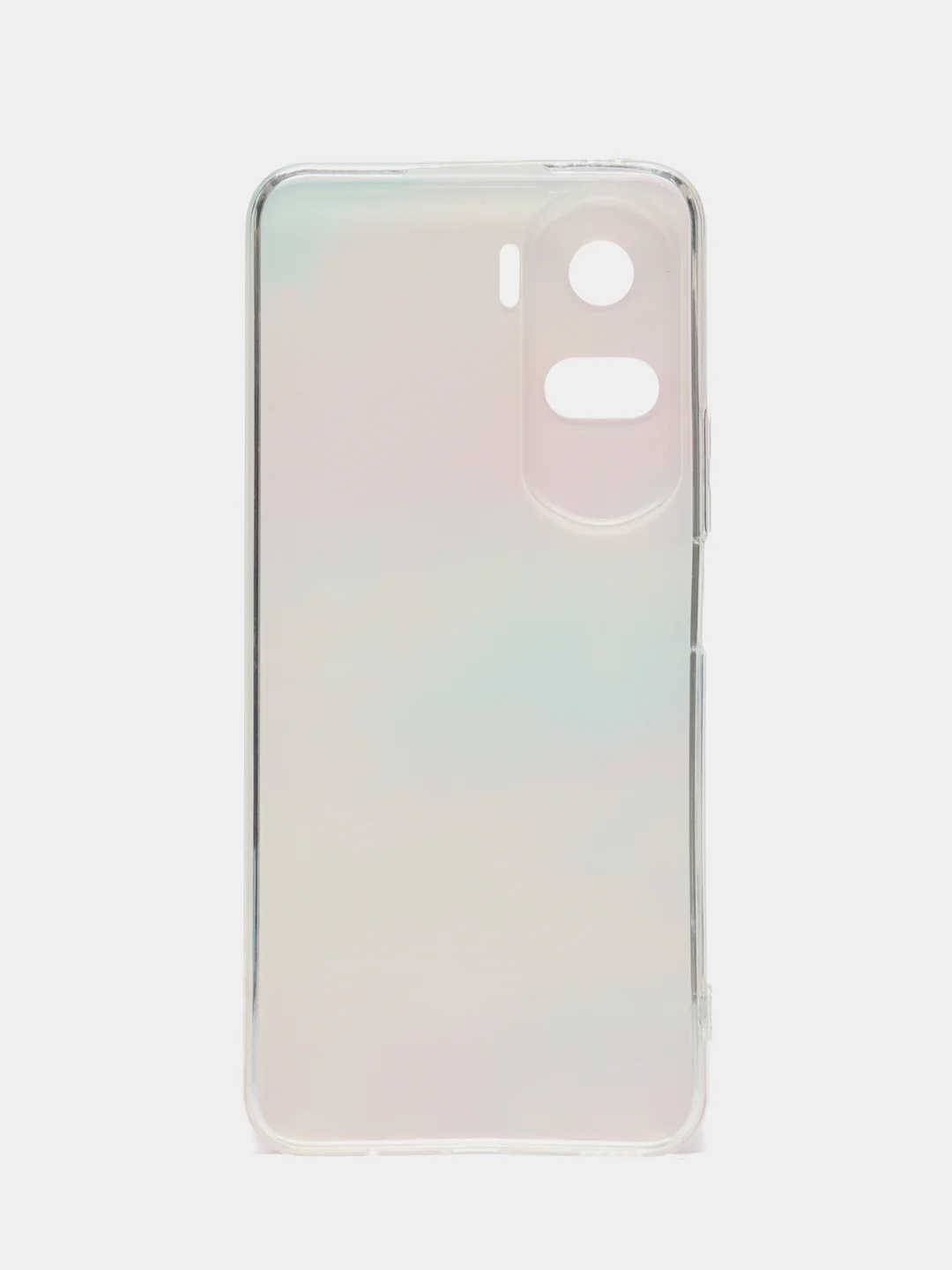 Пудровый силиконовый чехол на Honor 90 Lite / Хонор 90 Лайт прозрачный, с рисунком, защита камеры