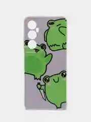 Лавандовый силиконовый чехол на Realme C65 / Реалми С65 прозрачный, с рисунком, защита камеры