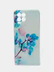 Лазурный чехол на Oppo Realme 8/8 Pro / Реалми 8/8 Про прозрачный, с рисунком, защита камеры