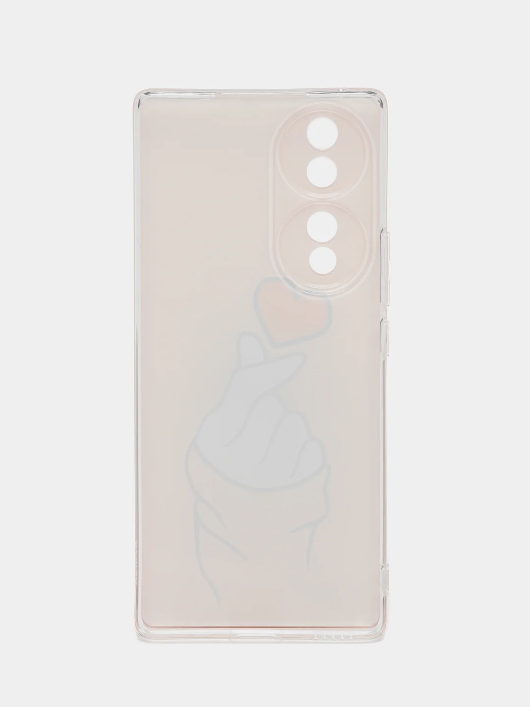 Коралловый силиконовый чехол на Honor 70 / Хонор 70 прозрачный, с рисунком, защита камеры
