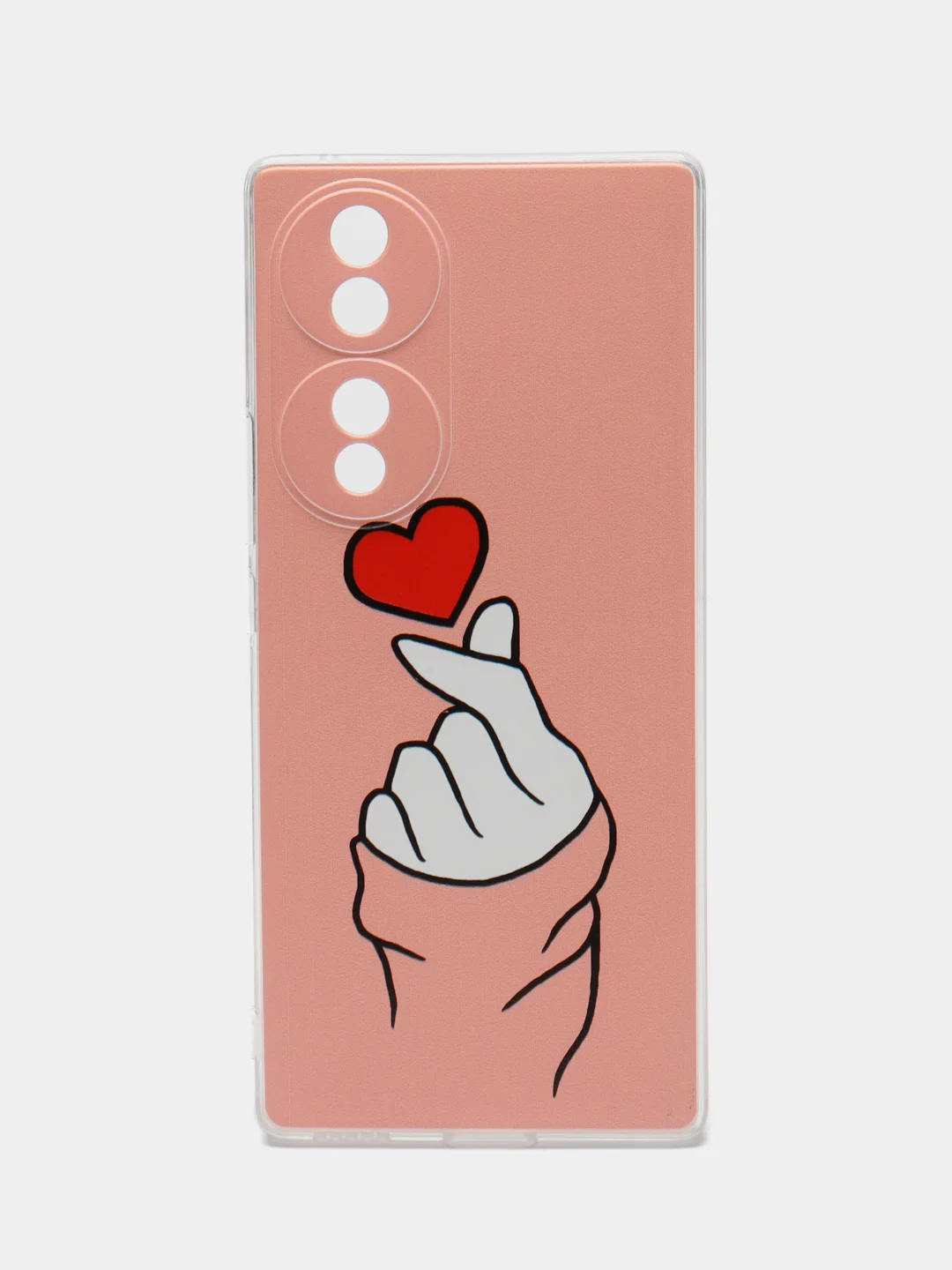 Коралловый силиконовый чехол на Honor 70 / Хонор 70 прозрачный, с рисунком, защита камеры