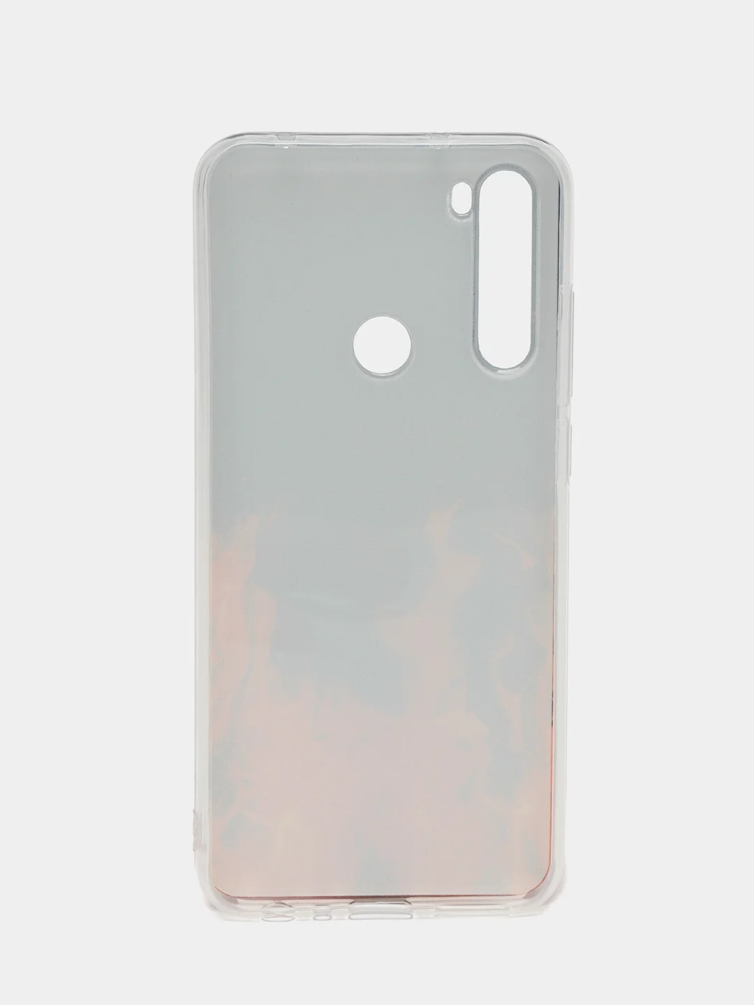 Оранжевый чехол на Xiaomi Redmi Note 8T / Сяоми Редми Нот 8T прозрачный, с рисунком, защита камеры