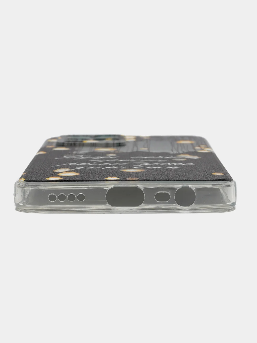 Серый чехол на Oppo Realme 8/8 Pro / Реалми 8/8 Про прозрачный, с рисунком, защита камеры