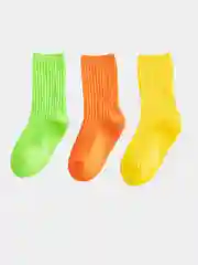 Зеленый детские носки удлиненные, 3шт