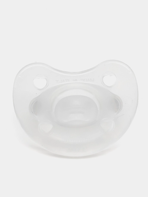 CHICCO Пустышка Physio Soft,1шт.,6-16мес.,силикон,прозрачная