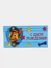 Голубой конверт для денег детский "Щенячий патруль/ Человек паук"
