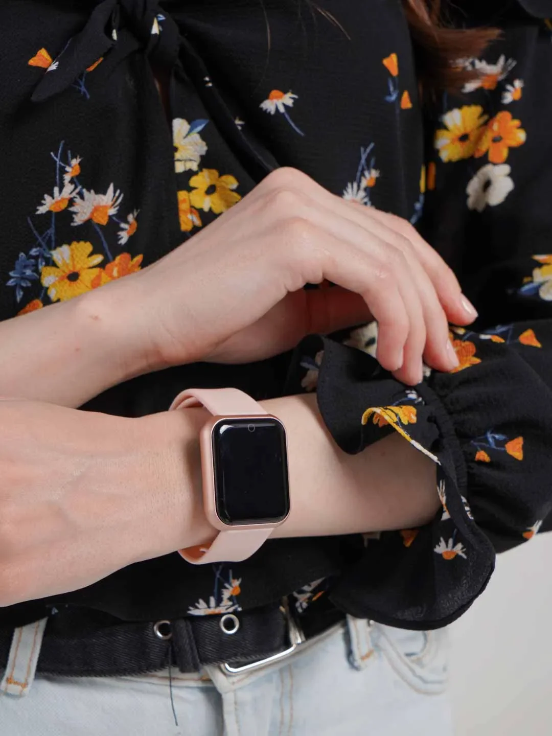 Розовый смарт-часы Smart Watch наручные унисекс, разные цвета