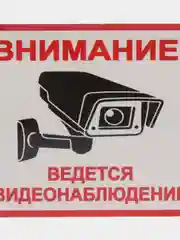 Наклейка виденаблюдение 13 х 12 cм самоклеющаяся ламинированная !