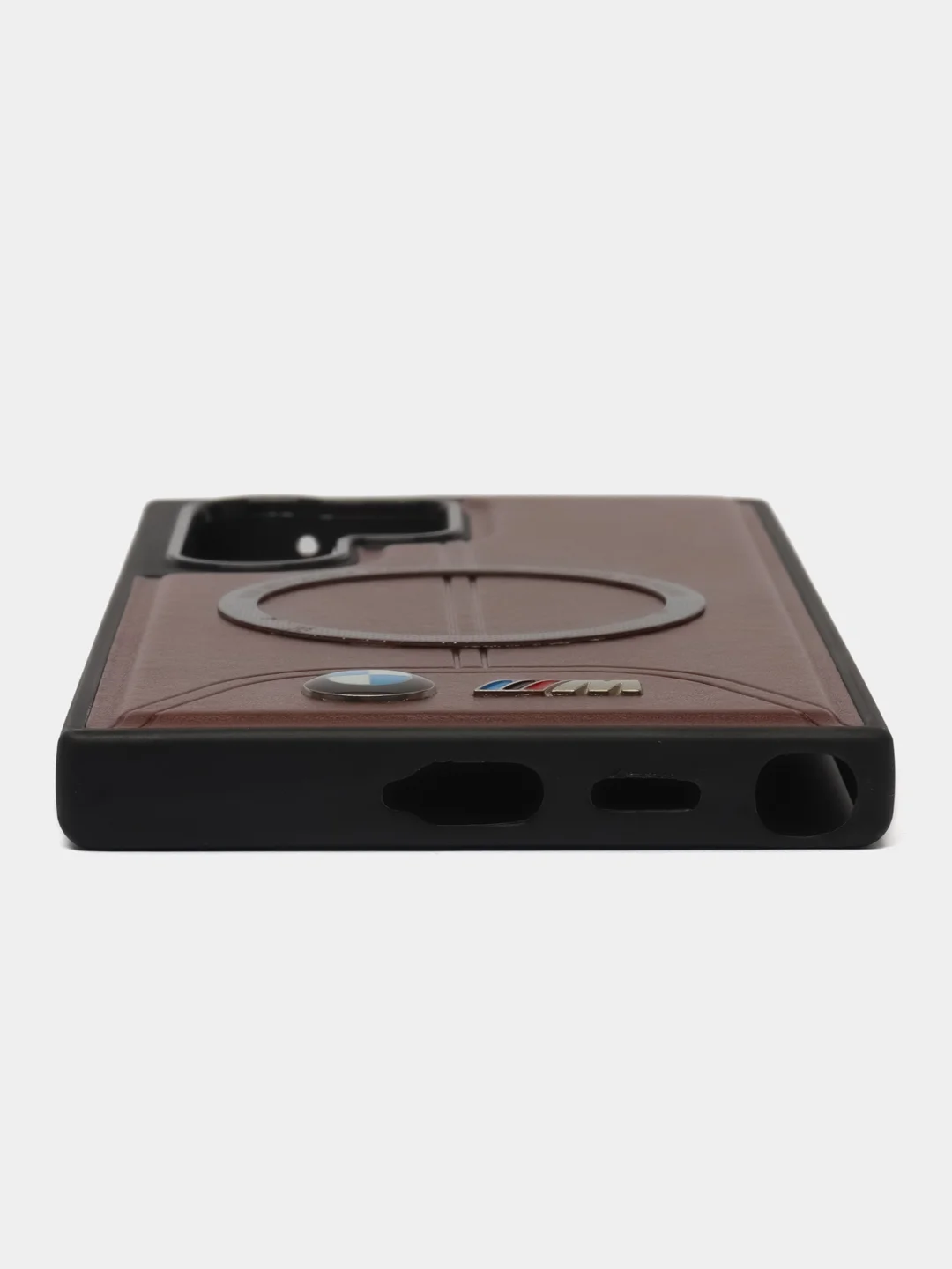 Коричневый чехол MagSafe на Samsung S24 Ultra (Магсейф Самсунг С24 Ультра)