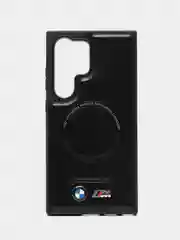 Черный чехол MagSafe на Samsung S24 Ultra (Магсейф Самсунг С24 Ультра)