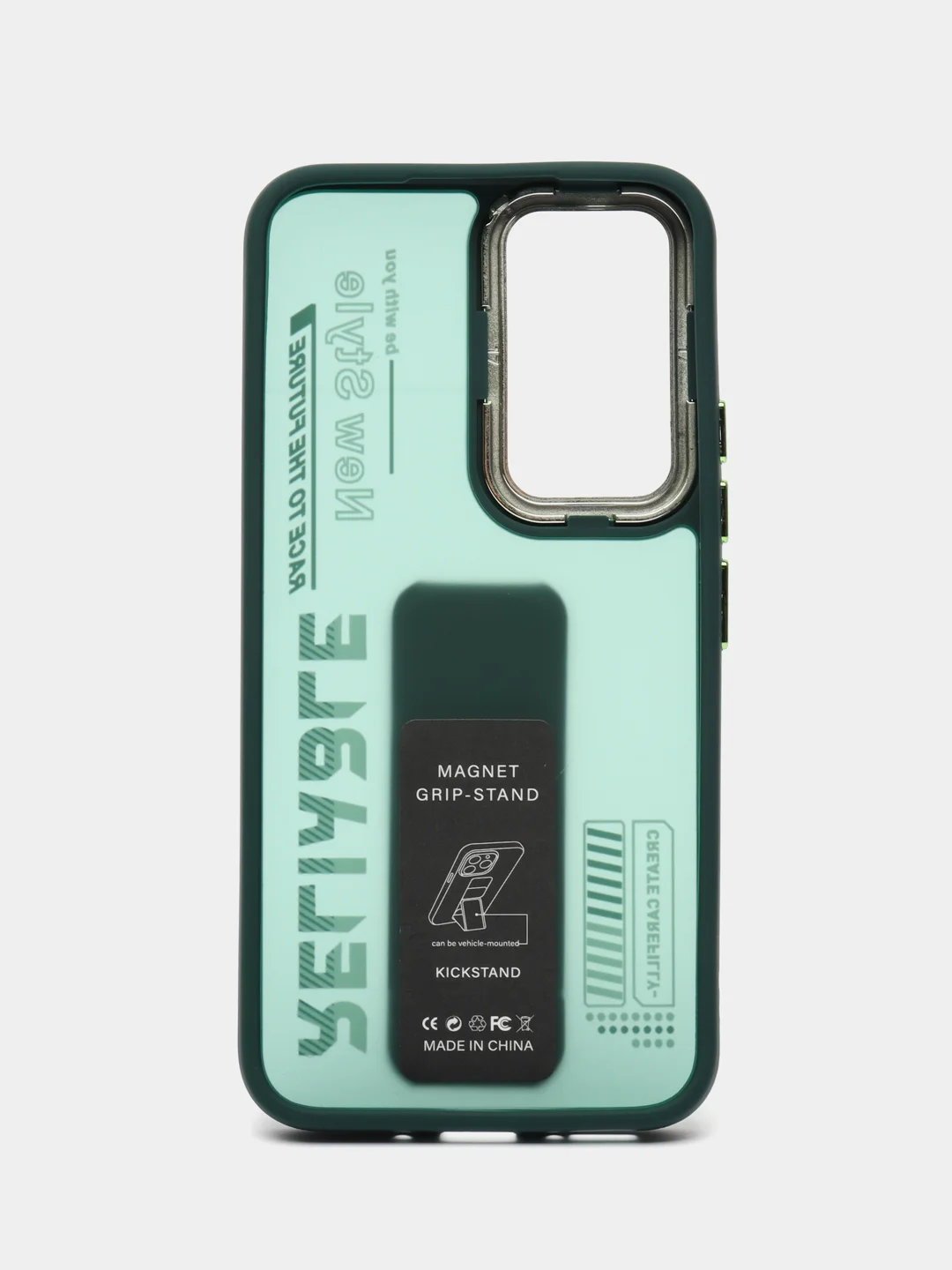 Зеленый чехол с подставкой на Samsung A54 (Самсунг А54)
