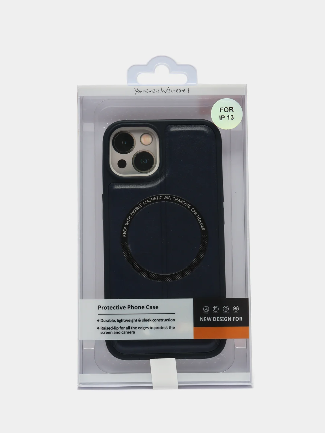 Темно-синий чехол MagSafe на iPhone 13 (Магсейф Айфон 13)