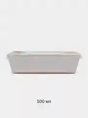 Контейнер бумажный белый, 500 мл/ 800 мл с прозрачной крышкой