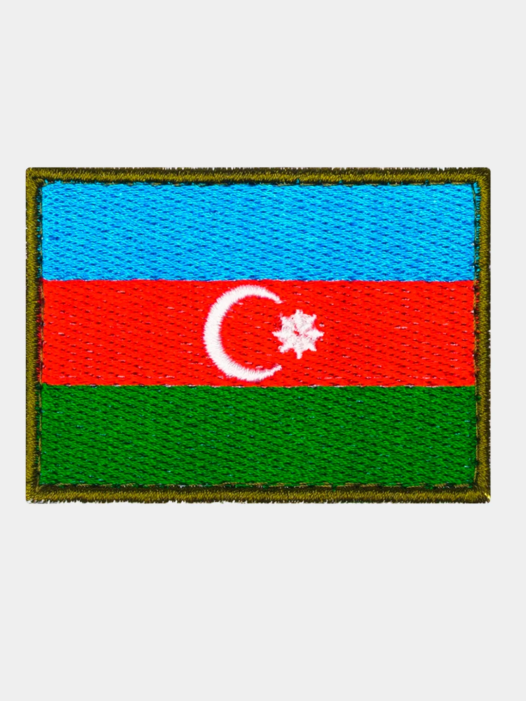 Разноцветный нашивка шеврон на одежду Флаг Азербайджана, на липучке