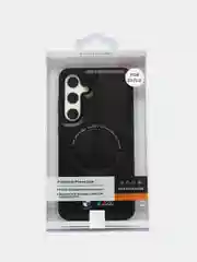 Черный чехол MagSafe на Samsung Galaxy S24 Plus (Магсейф Самсунг С24 Плюс)