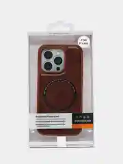 Коричневый чехол MagSafe на iPhone 15 Pro (Магсейф Айфон 15 Про)