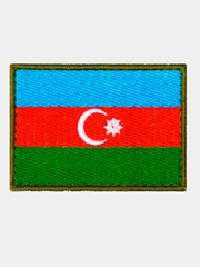 Нашивка шеврон на одежду Флаг Азербайджана, на липучке
