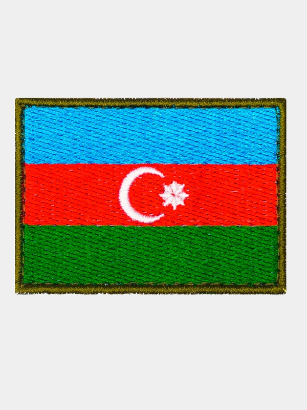Нашивка шеврон на одежду Флаг Азербайджана, на липучке