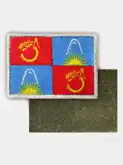 Красный нашивка шеврон на одежду Флаг Балашихи, на липучке