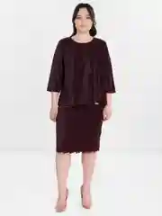 Бордовый костюм женский, с юбкой, большой размер, праздничный, нарядный