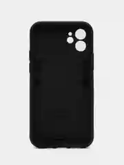 Синий чехол iPhone 12 (Айфон 12) противоударный, с металлической подставкой кольцом