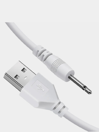 Зарядный моно аудио кабель DC2.5 мм х 17мм,  USB 2,0 длина 1 м