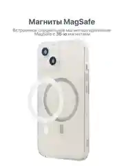 Прозрачный чехол MagSafe для iPhone 6S/7/8/SE/XR/XS/11/12/13/14/Pro/Max/mini, прозрачный силикон