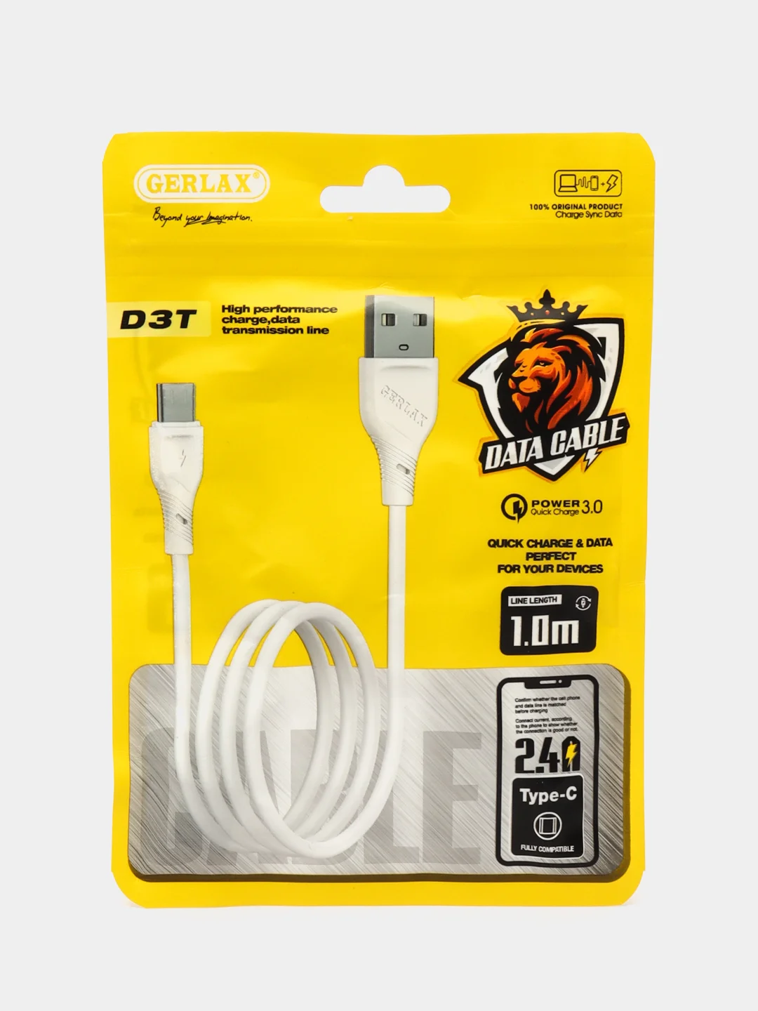 Кабель Type-c USB, быстрая зарядка на андроид, айфон