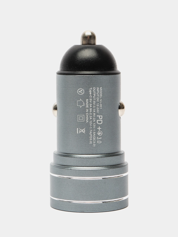 Автомобильное зарядное устройство 2 разъма: USB (Юзби) + Type-C(Тайпси) на айфон и андроид