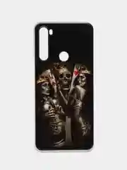 Оливковый чехол на Xiaomi Redmi Note 8T / Сяоми Редми Нот 8T прозрачный, с рисунком, защита камеры