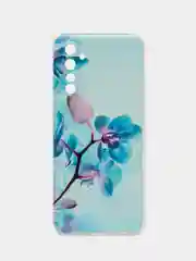 Лазурный силиконовый чехол на Realme 6 Pro / Реалми 6 Про прозрачный, с рисунком, защита камеры
