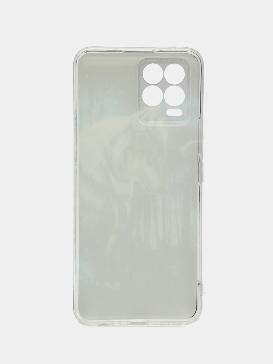 Синий чехол на Oppo Realme 8/8 Pro / Реалми 8/8 Про прозрачный, с рисунком, защита камеры