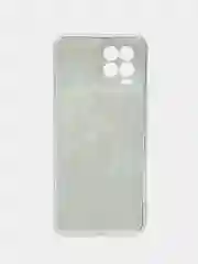 Синий чехол на Oppo Realme 8/8 Pro / Реалми 8/8 Про прозрачный, с рисунком, защита камеры
