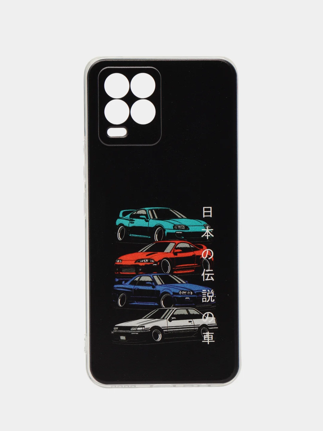 Хром чехол на Oppo Realme 8/8 Pro / Реалми 8/8 Про прозрачный, с рисунком, защита камеры