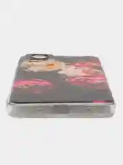 Кораллово-розовый чехол на Xiaomi Redmi Note 12S / Сяоми Редми Нот 12S прозрачный, с рисунком, защита камеры