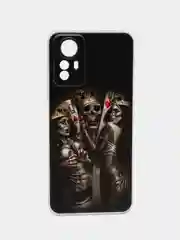Оливковый чехол на Xiaomi Redmi Note 12S / Сяоми Редми Нот 12S прозрачный, с рисунком, защита камеры