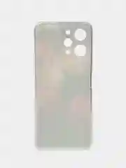 Кораллово-розовый силиконовый чехол на Xiaomi Redmi 12 / Редми 12 прозрачный, с рисунком, защита камеры
