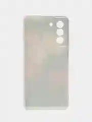 Кораллово-розовый чехол на Samsung Galaxy S21 FE 5G / Самсунг S21 FE прозрачный, с рисунком, защита камеры